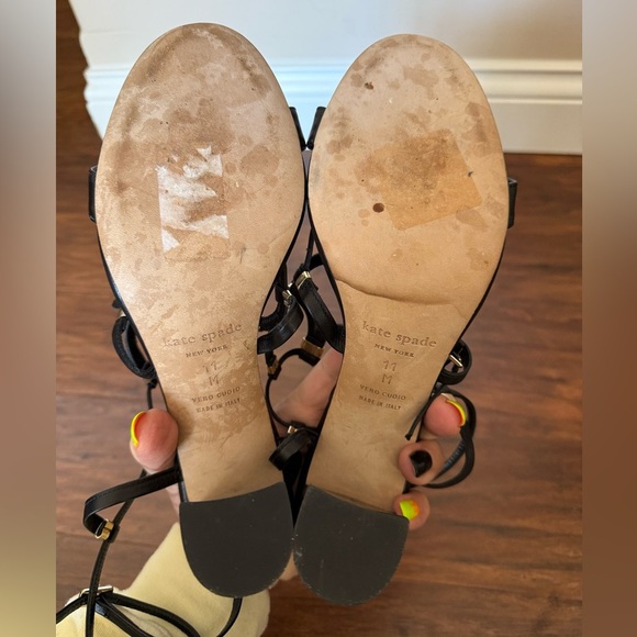 Kate Spade Black Strappy Dress Sandals-Elegant Party-Size11 - Picture 10 of 13